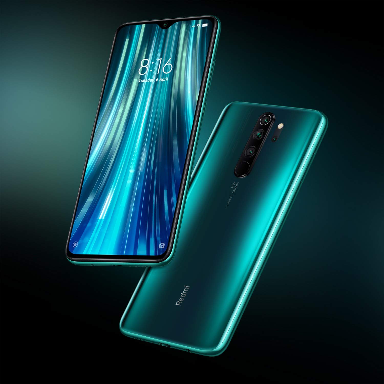 Redmi Note 8 Pro 64 MP Camera, Gamma Green, 6GB RAM